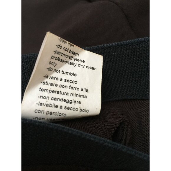 Debra C Beverly Hills Womens High Rise Wool Blend Pants Size 40 Brown Italy Made - Picture 10 of 10